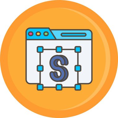 Dolar para makinesi simgesi - taslak biçimi