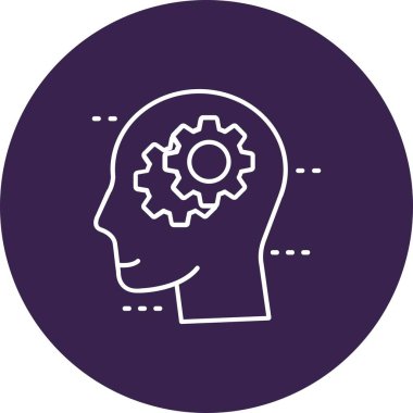 beyin ikonu vektör illüstrasyonu