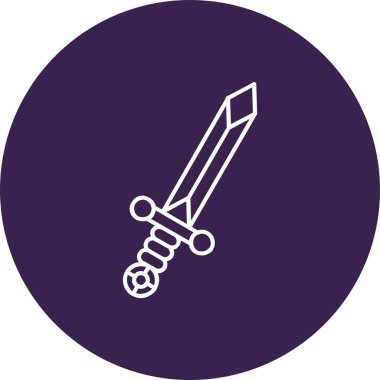 kılıç simgesi vektör illüstrasyonu