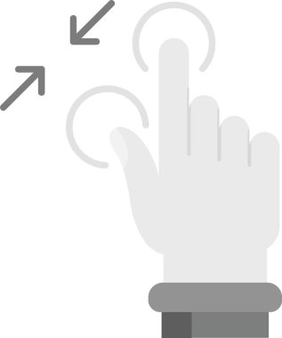 El işaret eden parmak simgesi ana hat biçiminde