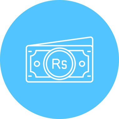 benzersiz banknot çizgisi vektör çizgisi simgesi