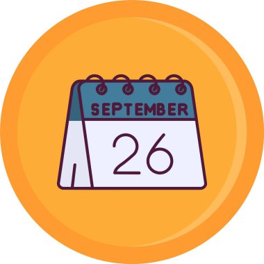 Takvim Düz Vektör Simgesi Tasarımı