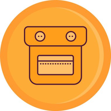 Bir robot simgesinin vektör illüstrasyonu