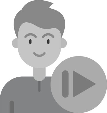 Man avatar simgesi, vektör illüstrasyonu