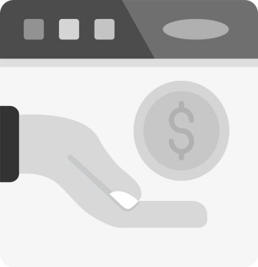 Dolar nakit vektör simgesi