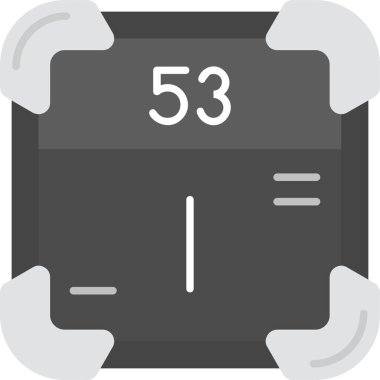 Kronometre simgesi, düz stil