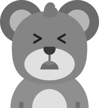 Büyük gözleri olan sevimli çizgi film ayısı.