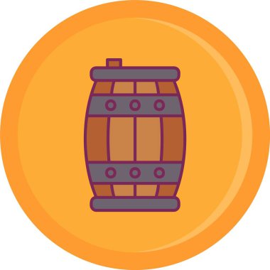 Fıçı bira imalathanesi ikonu - taslak biçiminde