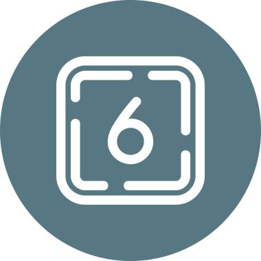 6 numaralı vektör simgesi