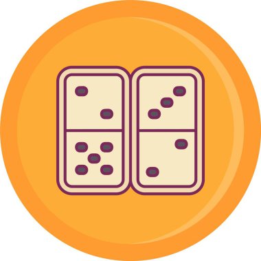 Zarlı kumarhane fişleri, basit vektör çizimi