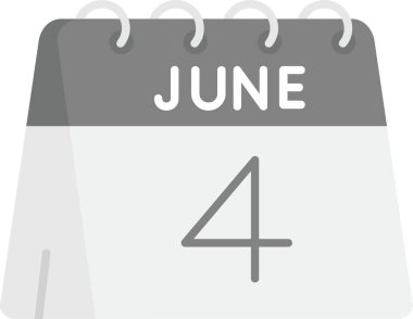 Haziran 3 vektör simgesi tasarımı