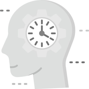 saat yüz zaman simgesi ana hatlar biçiminde