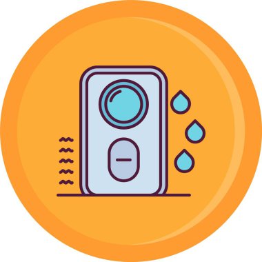 Bir benzin istasyonu simgesinin vektör illüstrasyonu