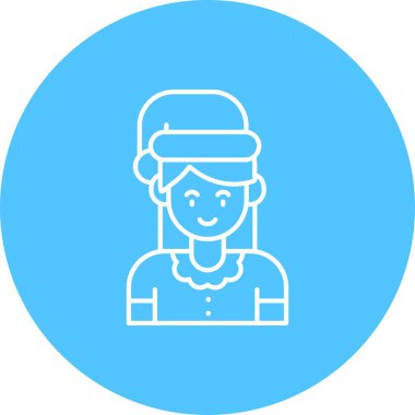 vektör kadın simgesi illüstrasyonu