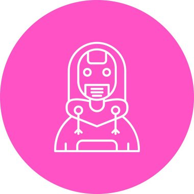 Benzersiz uzaylı vektör çizgisi simgesi