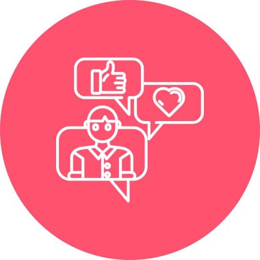 Sohbet simgesinin vektör illüstrasyonu