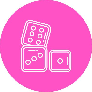 Kişisel ve ticari kullanım için vektör zar simgesi