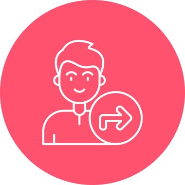 Haçı olan bir adamın vektör çizimi