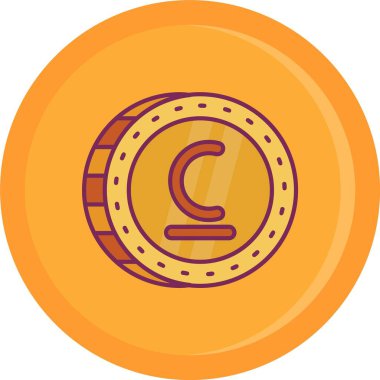 Para simgesi, vektör illüstrasyonu