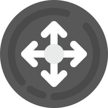 Yön yönü ok simgesi katı biçiminde