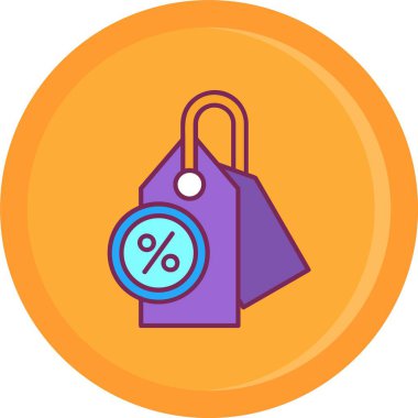 İndirim etiketi simgesi. beyaz üzerinde izole edilmiş taslak alışveriş etiketi iskonto vektör rengi