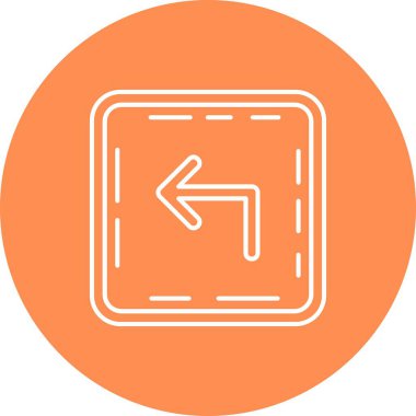 vektör sol döndürme simgesi