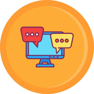 Sohbet mesajı vektör illüstrasyonu