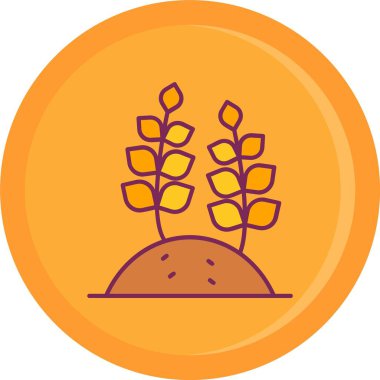 Bir bitki simgesinin vektör illüstrasyonu