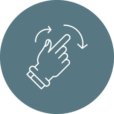 Parmak hareketi vektör çizim