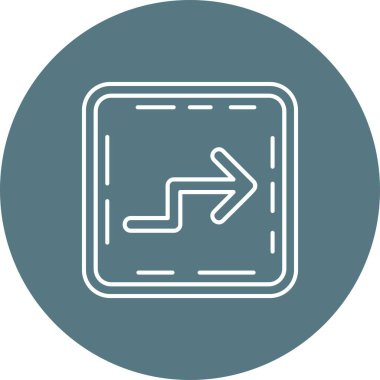 Güzel Sağ Ok Kabartma Vektör Simgesi