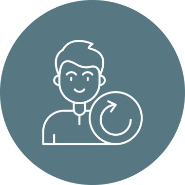 Takım elbiseli ve kravatlı bir adamın vektör çizimi