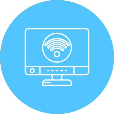 wifi vektör dairesi modern simge dekoru