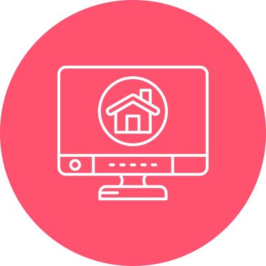 Ev sahibi modern simgenin vektör illüstrasyonu