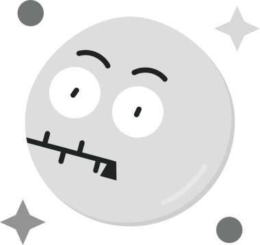 Çemberdeki ay simgesinin vektör illüstrasyonu