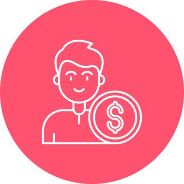 Vektör Avatar Simgesi illüstrasyonu