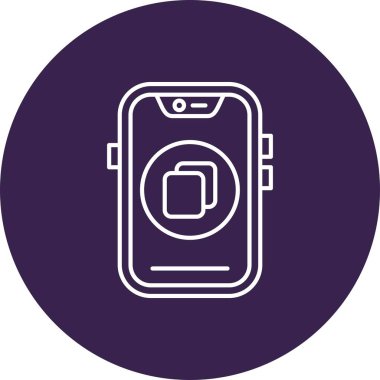 Benzersiz Mobil Vektör Satır Simgesi