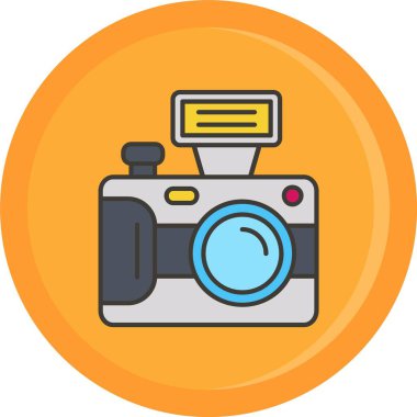 kamera simgesi vektör illüstrasyonu