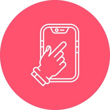 Dokunmatik ekranın vektör illüstrasyonu