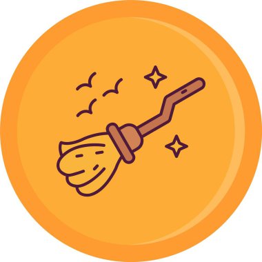 Şirin bir cadılar bayramı simgesinin vektör çizimi