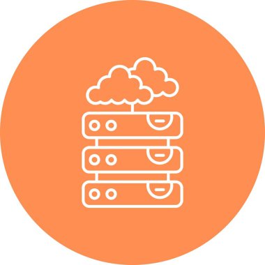 Vektör sunucu web simgesi