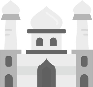 Cami inşa etme simgesi düz stil