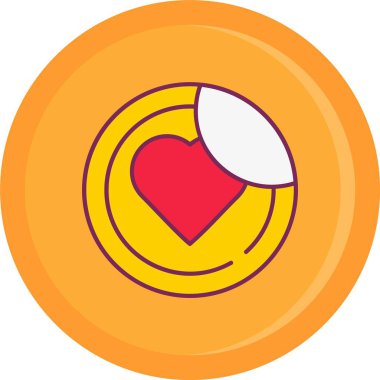 ok simgesi olan kalp, vektör illüstrasyonu