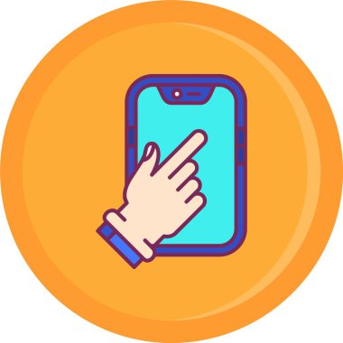 Cep telefonu simgesi, vektör illüstrasyonu