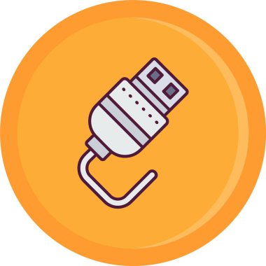 Elektrik dolgu simgesi renk dış hat vektörü