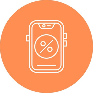 Mobil simgenin vektör illüstrasyonu