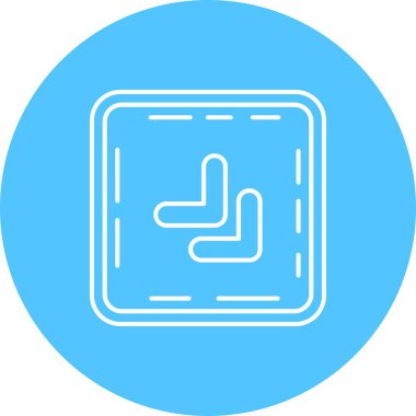 güzel sağ yön sol çizgi vektör simgesi