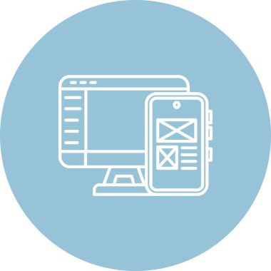 vektör lcd simgesi illüstrasyonu