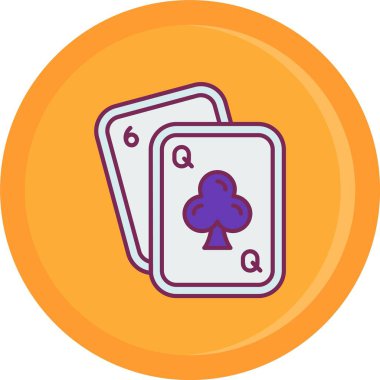 Poker çipi kumarhane çipi simgesi