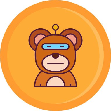 Eşsiz oyuncak ayı vektör simgesi