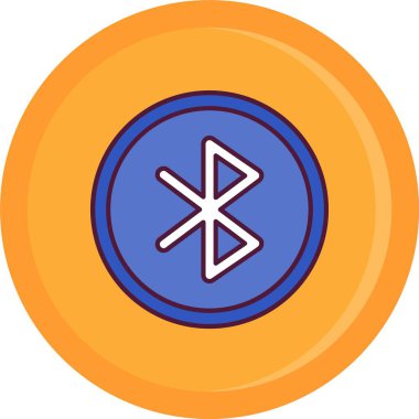 Bluetooth simgesi, vektör illüstrasyonu basit tasarım